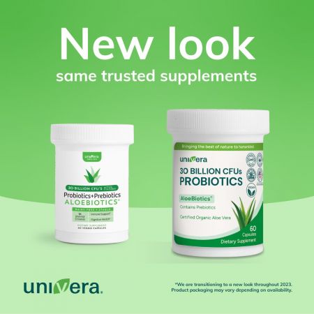 Univera AloeBiotics container - Digestive and Gut health - 60 vegetarian capsules