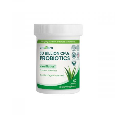 Univera AloeBiotics container - Digestive and Gut health - 60 vegetarian capsules