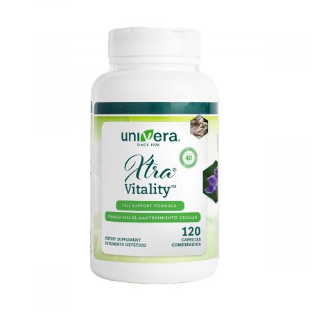 Univera Xtra Vitality container front image - Cell Support Formula - 120 Capsules