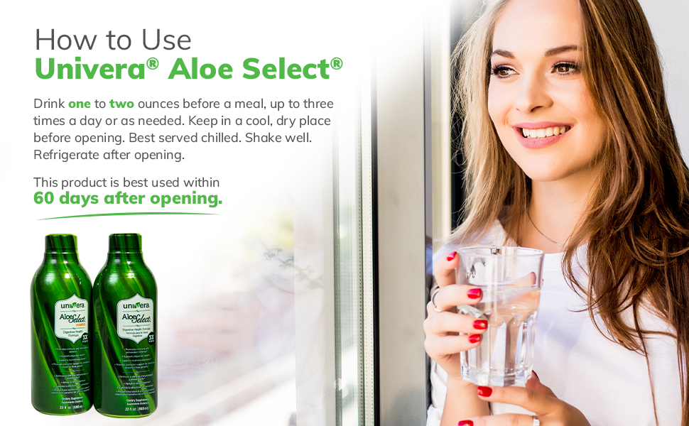Enjoy Aloe Select three times a day for optimal use!