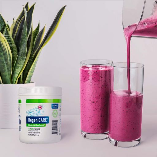 RegeniCARE Green Apple Smoothie to Start the Day RegeniCARE powder used for smoothie